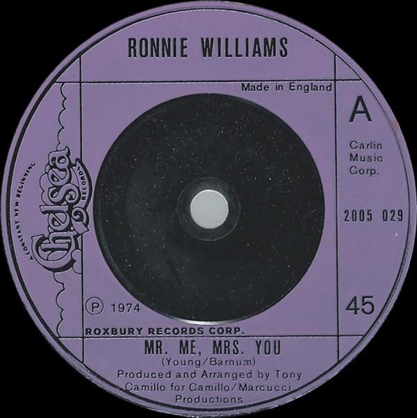 Ronnie Williams  - Mr. Me, Mrs. You