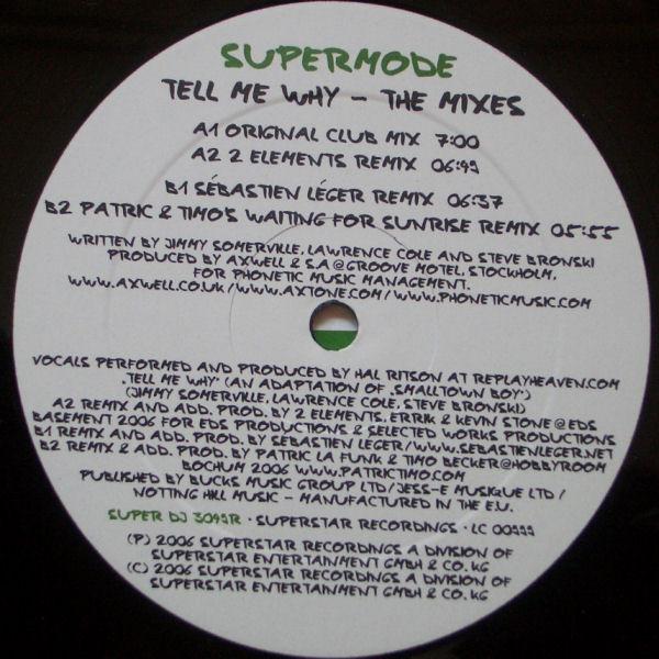 Supermode - Tell Me Why (The Mixes)